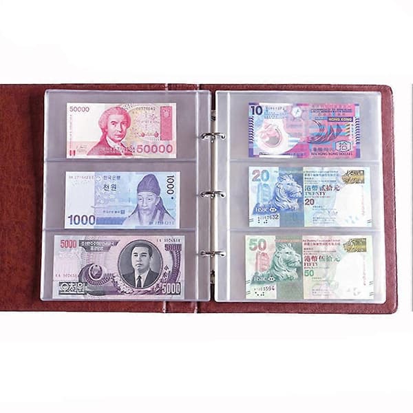 Perme Innlegg Oppbevaring Penger Seddel Valuta Holder Samling