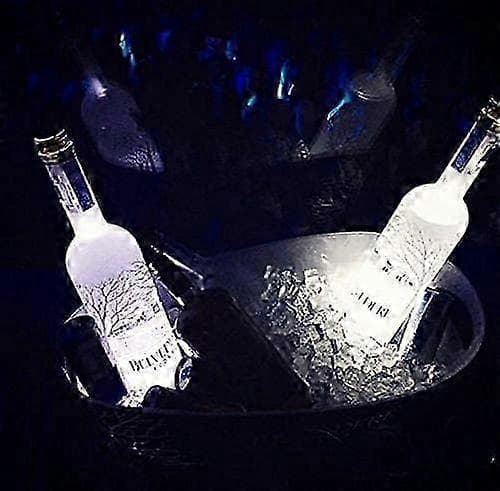 LED Coaster, 12-pak Lysende Glasbrikker, LED Flaskelys