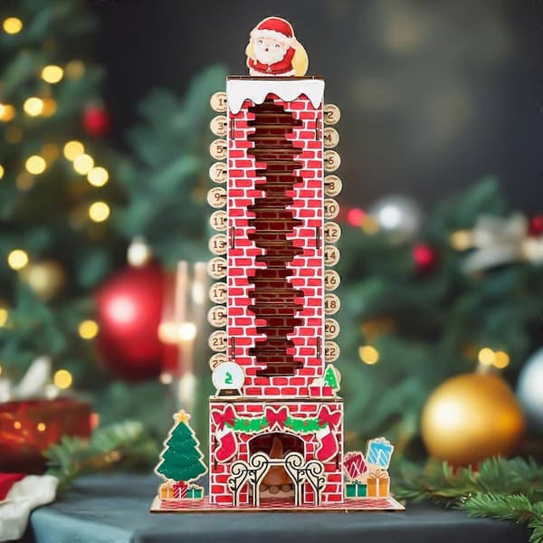 24 dage jule-DIY-samlekalender i træ, 3D juletræ