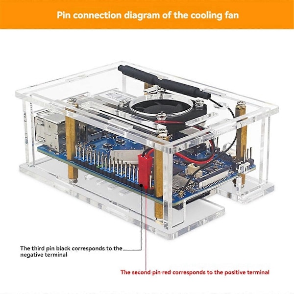 For Orange Pi 4A Kabinett Akryl Innhegning Transparent Skall