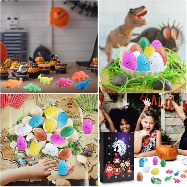 Halloween Advent Nedtellingskalender Nedtellingskalender Dinosaur Egg Festdekorasjoner Morsomme festdekorasjoner 24 dagers kalender