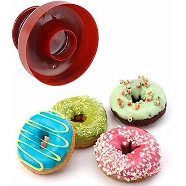 1 stk. Donut Bageform i Plastik Non-stick Dessert Maker Form Sikker Donut Skærer Brødskærer Donut Form Til Bagning Donut Form Donutforme Til Bagning Donu