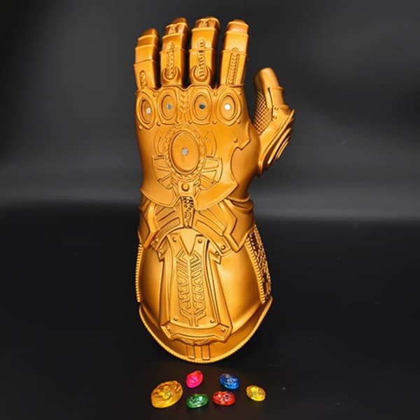 LED Lysende Infinity Handske Thanos Handske med Aftagelig Magnet Infinity Sten