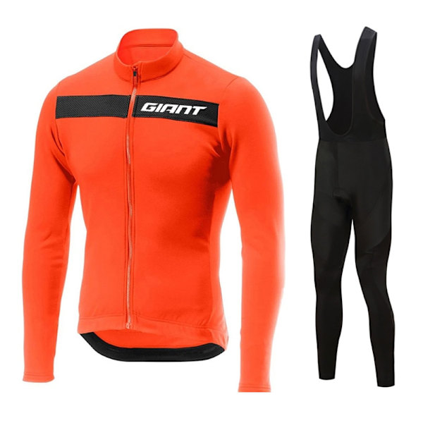 GIANT 2023 pitkähihainen pyöräilypaita set lappuhousut Ropa Ciclismo polkupyörän vaatteet MTB pyöräpaita Syksyn asu Miesten vaatteet Black 4XL