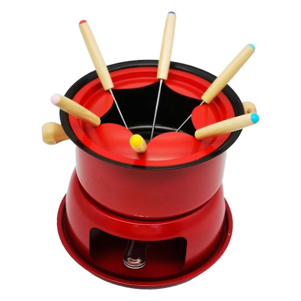 Støbejerns Fondue Grydesæt Letvægts Mini til Fødselsdagsfest Udendørs Bryllup