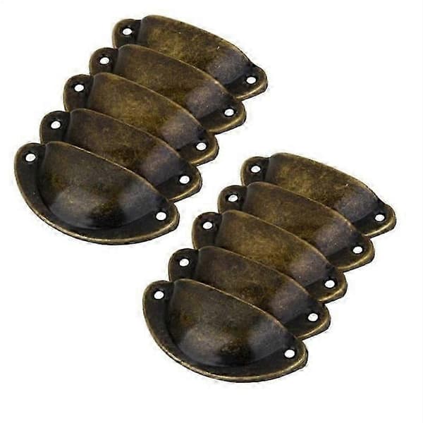 10 stk. bronse skuffdørhåndtak