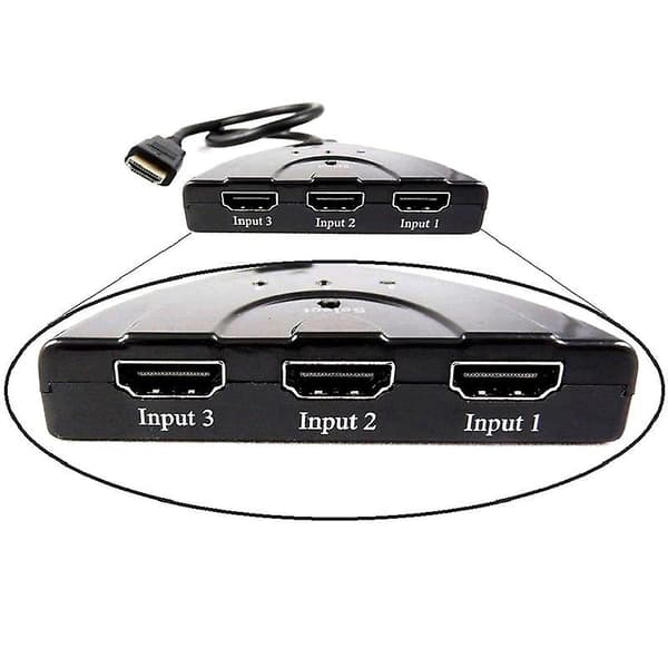 3 Port HDMI Switch Splitter Kabel 4K*2K 2160P Multi Switch HUB til LCD HDTV PS Xbox