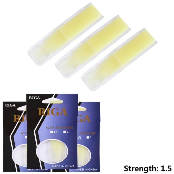 3-pack resinrör Altsaxofonrör - hårdhet 1.5, 2.0, 2.5 Altsaxrör 1.5