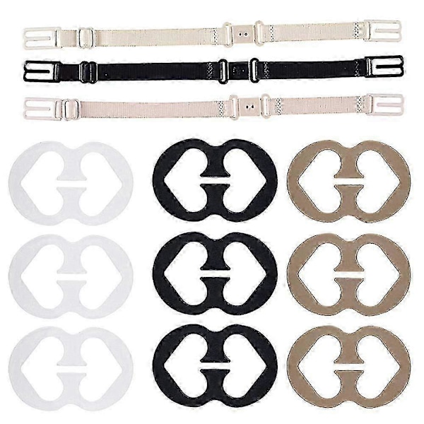 12-pack Halkfria Elastiska BH-band Clips Hållare Justerbar QRN -X