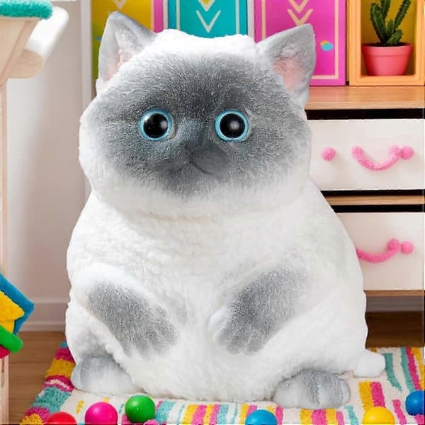 Stor Taba Kat, Håndlavede Store Kat Taba Squishy Legetøj, Stresslindring, Sjove, Søde Bløde Kat Squishy Stresslegetøj Gaver D
