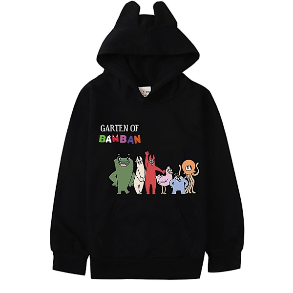 2023 Barn Trädgård Banban Hoodie Toddler Flickor Garden Of Ban Ban Kläder Baby Boy Långärmad Hoody Sweatshirt Barnkläder black 160cm