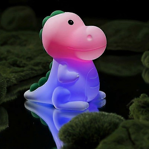 1 stk. LED Bærbar Dinosaur Silikone Natlampe, USB Opladning Varmt Lys Farverigt/tre-tonet Lys Klap Med Sovelys, Kreative Gaver Soveværelse, Liv