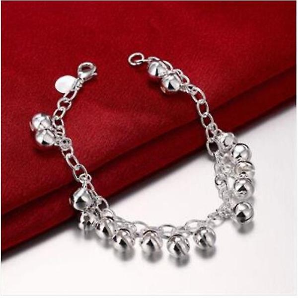 925 Sterling Silver Bells Link Chain Armband Armband För Män Och