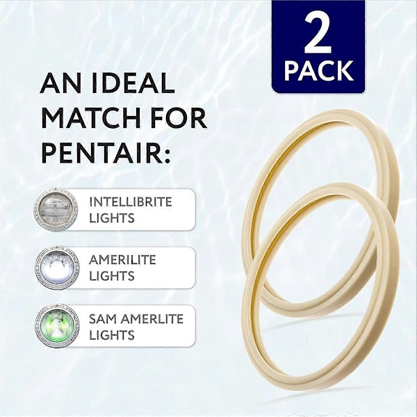 2 st 8-3/8 tum Poolljus Linspackning för Pentair 79101600Z 79104800