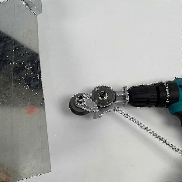 Elektrisk Drillplatekutter Dobbelthode Platemetall Nibbler Kutter Kompatibel Kutte Stål/Legering/Pla