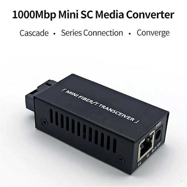 1 Par Gigabit 100/1000M A/B SC Ethernet Fiber Switch Media Converter Rj45 Optisk mottaker 20KM Fi