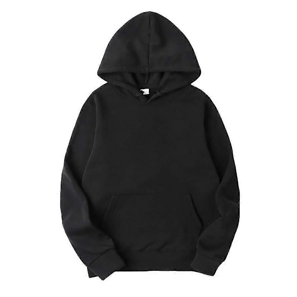 Hættetrøjer til kvinder, bomulds sweatshirt xi Black L