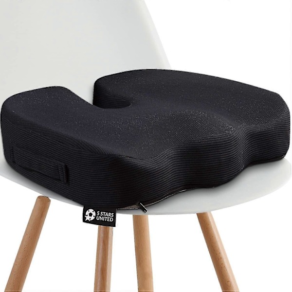 Setepute for kontorstol - 100% Memory Foam pute - Fast halebeinspute - Lindring av halebein, isjias, korsryggsmerter - Premium hjemmekontormøbler