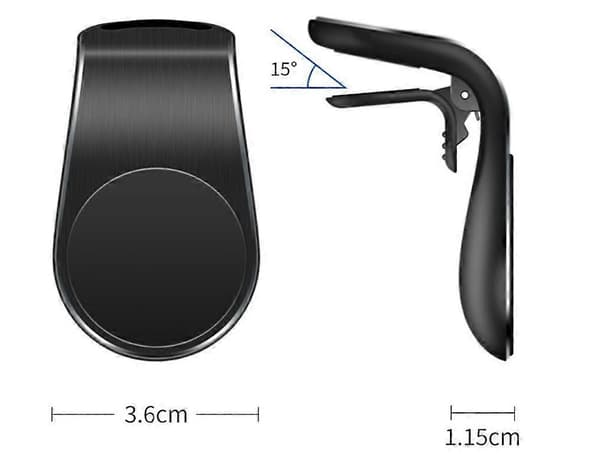 Magnetisk biltelefonholder til de fleste smartphones, universel luftventilholder (sort)