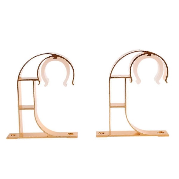 2x Aluminiumlegering Draperistång Stödfäste Gardinstångshållare Väggmonterade Fästen