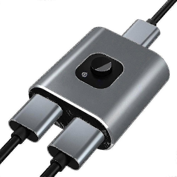 HDMI Switch 4K HDMI Splitter - Gana Prime Dubbelriktad HDMI-switch i aluminium 1 ingång 2 utgångar (enkel skärm) eller 2 ingångar 1 utgång, stöder 4K 3D HD 108