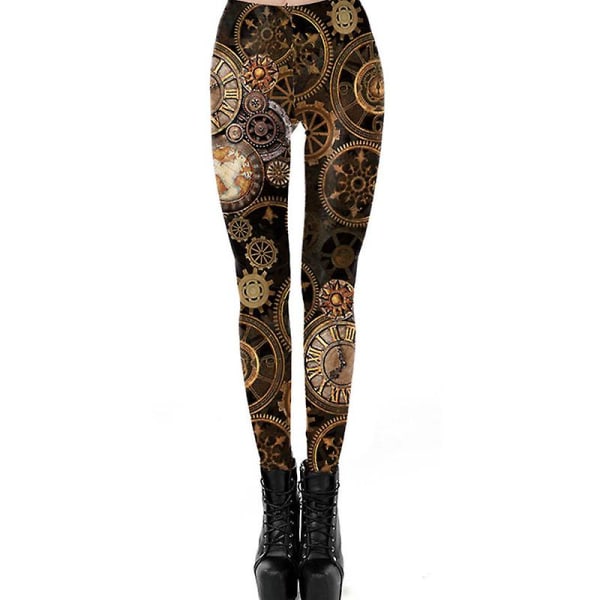 Naisten halloween leggingsit Joustavat graafisesti printed leggingsukkahousut style 2 XL