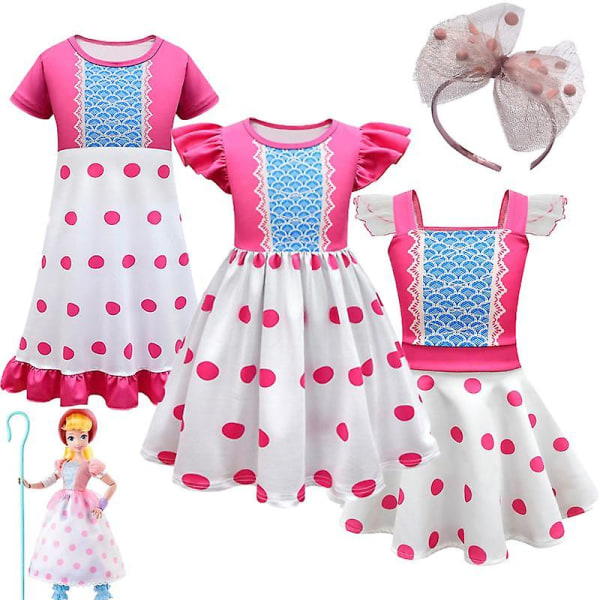 Toy Story 4 Bo Peep Costume Girls Dress with Tiara Girls Dress style 2 100cm