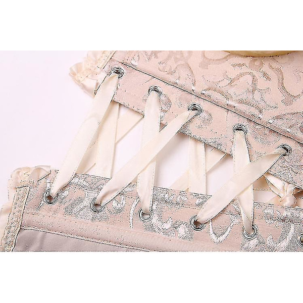 Tflycq Tube Top Jacquard Gothic Palace Korsetti Liivi Muotoilu Korsetti Light Yellow M