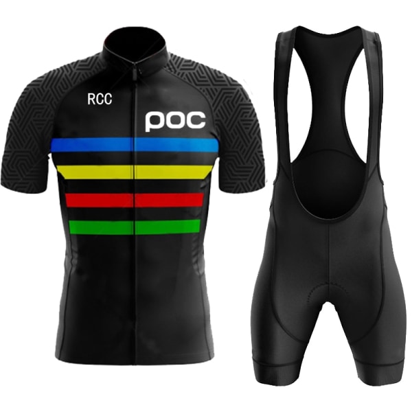 RCC POC Miesten set Kesäurheilukilpailut Pyöräilyvaatteet Pyöräilyvaatteet Pyöräilyvaatteet Pyörä MTB Maillot Ropa De Ciclismo Sky Blue Asian sizes-XL
