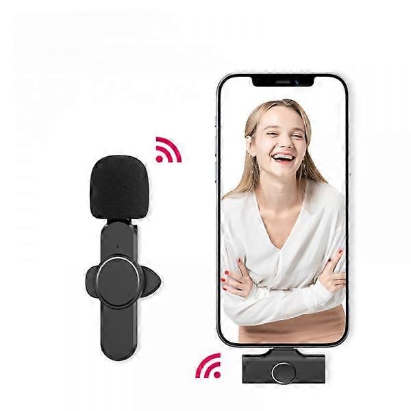 Trådløs Mikrofon til iPhone iPad, Mini Mikrofon, Trådløse Mikrofoner, Trådløs Lavalier Mikrofon, Klipsmikrofoner