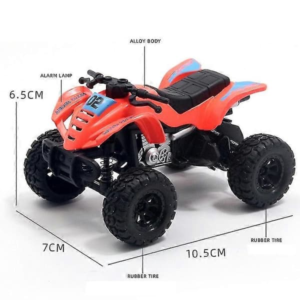 1:36 Simulation Strand Quad Bike Model Børnelegetøjsbil (rød) - Ya