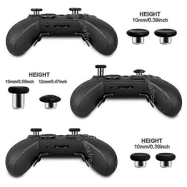 14 in 1 Metalliset peukalosauvat Xbox One Elite Series 2:lle, Elite Series 2 -ohjaimen lisävarusteosat, pelilisävarusteiden vaihto