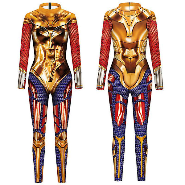 Naisten Halloween-asu 3D mekaaninen print Cosplay-haalari Romper Catsuit COLOR 2 M