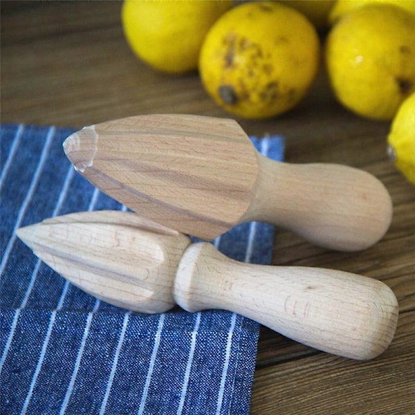 Kreativ og praktisk manuel citronpresser i træ. Citronkegle. 16*4cm