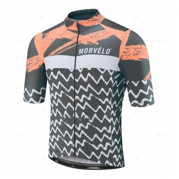 Morvelo Summer Sykkeltrøyesett for menn Pustende sykkelklær MTB sykkelklær Kortermet sport Ropa Maillot Ciclismo jersey 12 4XL