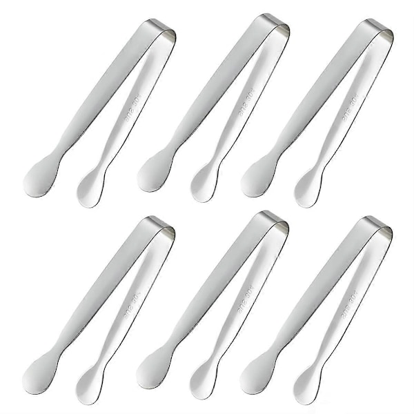 6 stk. Mini Små Tenger, 10,8 cm Små Tenger i Rustfritt Stål for Servering av Mat, Slitesterk Kjøkken 3