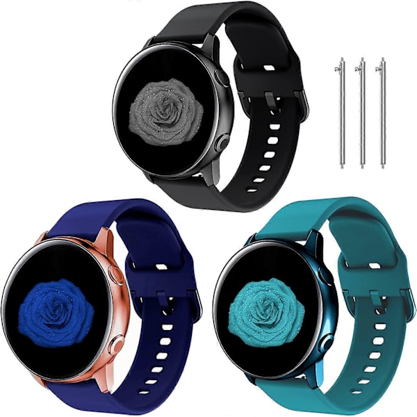 20mm Urband för Samsung Galaxy Watch 4 40mm/44mm, Galaxy Active 2 40mm, Galaxy Watch Active 2 44mm, Galaxy Watch 3