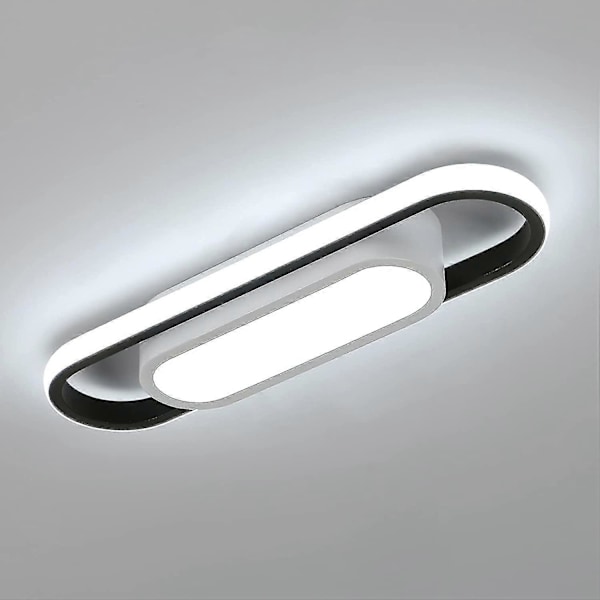 Moderne LED Taklampe, 24W 1800lm Rektangulær, Kaldt Hvitt Lys 6000k Akryl [Energiklasse E]