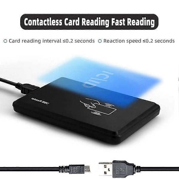 USB RFID-lukulaite ID-kortinlukija Kosketukseton kortinlukija EM4100:lle
