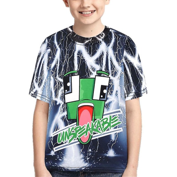 Uutsigelig trykt Kids Youth Kortermet T-skjorte Topper Gave style 5 9-10 Years