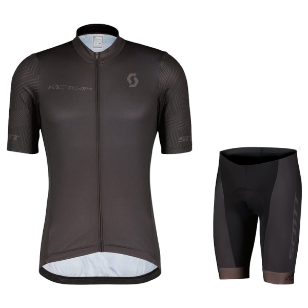 SCOTT sykkeltrøyer sett Sommer sykkelklær Pustende MTB maillot menn Kortermede sykkelskjorter Ropa Ciclismo Ridebukser Blue Asian size - 3XL