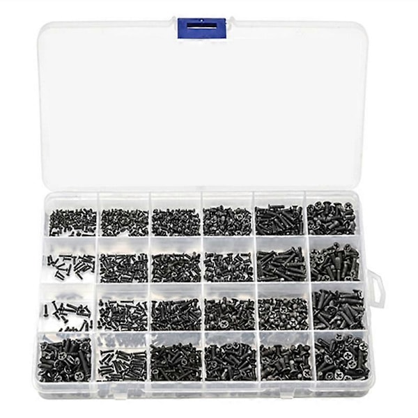 720 stk. Forsenket Flat Head Mini Skruesett M1.4 M1.7 M2 M2.5 M3 Karbonstål Datamaskin Notebook Lapt