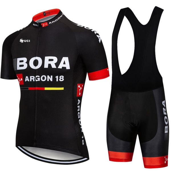 UCI BORA 2023 Kortermet trøyesett for menn Ropa Ciclismo Hombre Sommersykkelklær Triathlon Bib Shorts Dress Sykkeluniform Pic colour Asian size - L