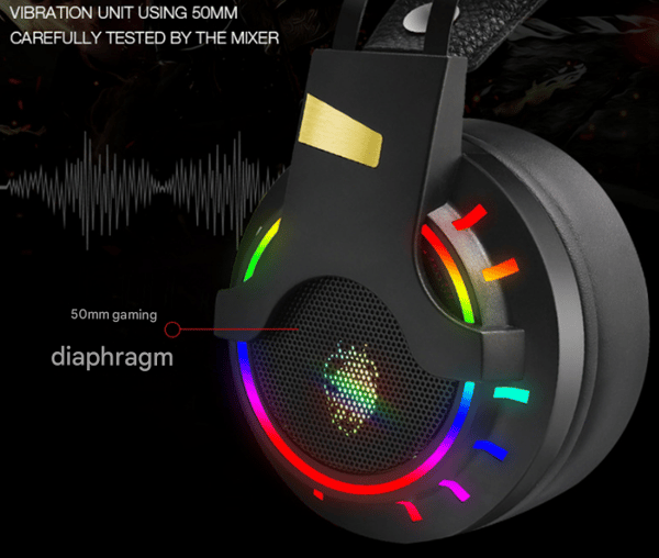 K3 USB7.1RGB-version spelheadset för stationär dator