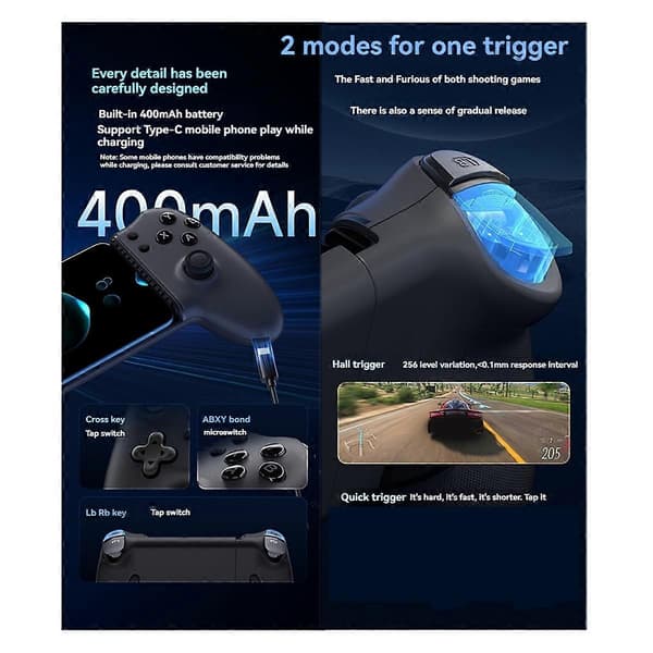 M15 Bluetooth-kontroller for Android, , Cloud Gaming, , Mekanisk Hall-telefonkontroller