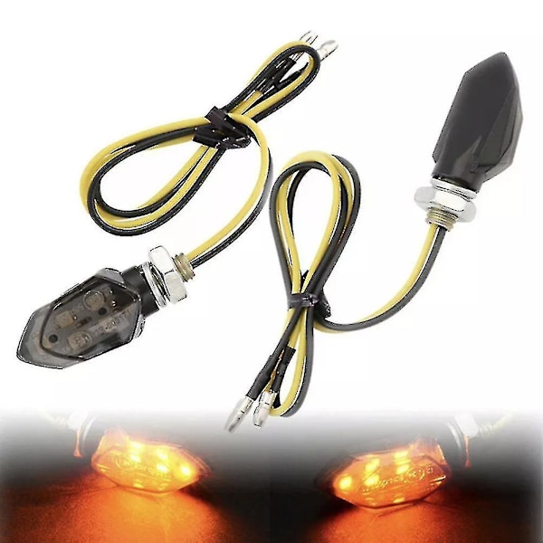 4-pack LED-blinkers Mini Rökfärgade Lins Blinkers Fram Bak MC-Ljus, 11