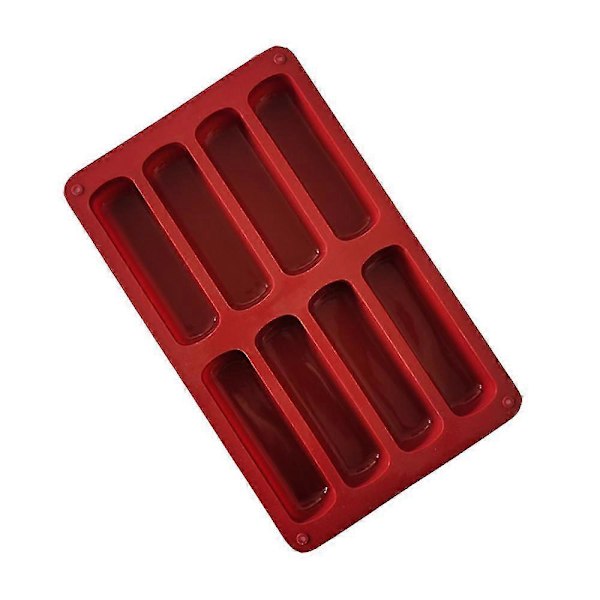 Finger Biscuit Silikoneform Chokoladebar Form Non-stick Silikone Kageform Rektangulær Strimmelform til Bagning/chokolade