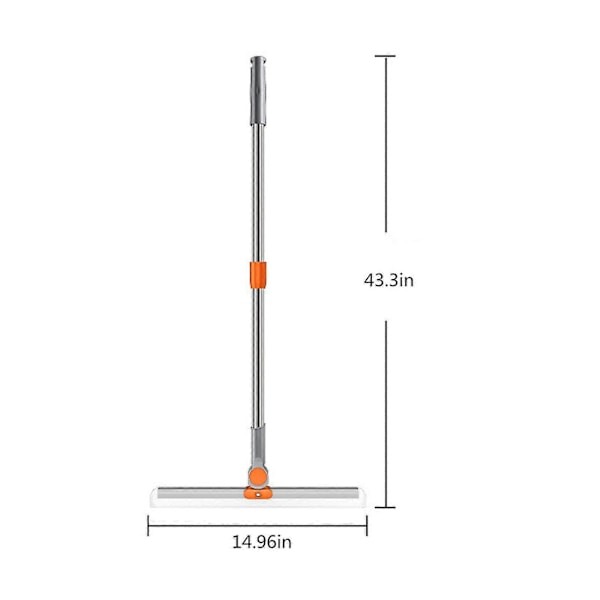 Gulvsqueegee Perfekt For Dusj Baderom Kjøkken Hjem Fliser Dyrehår Pels Gulv Glass Vindu Vann Skum Rengjøring