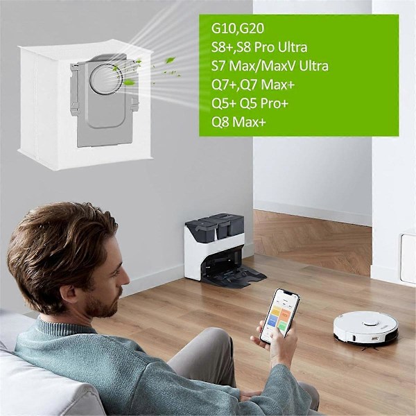 14 stk. støvsugerposer for Roborock S8 Pro Ultra, Q7, Q7+, Q7 Max