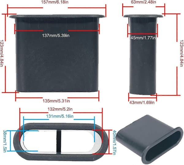 ABS højttalerportrørstik til subwoofer, holdbar basrefleksventil, nem installation